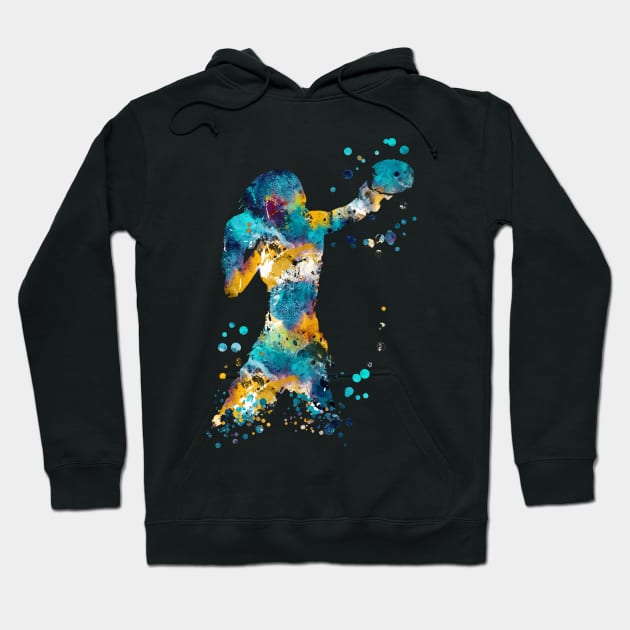 Woman boxer Hoodie by RosaliArt